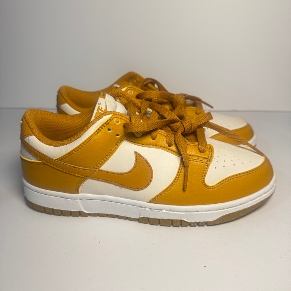 Nike Dunk Low Next Nature Gold Mustard Wm 7.5 yellow white nwb DN1431-001 - Picture 8 of 10